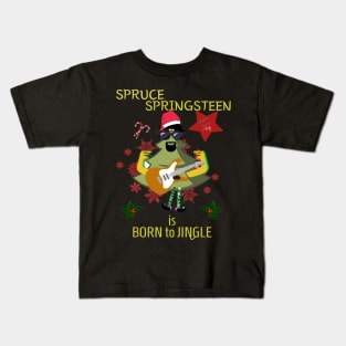 Christmas, Xmas, Spruce Springsteen, Cute, Funny, the Boss, Kids T-Shirt